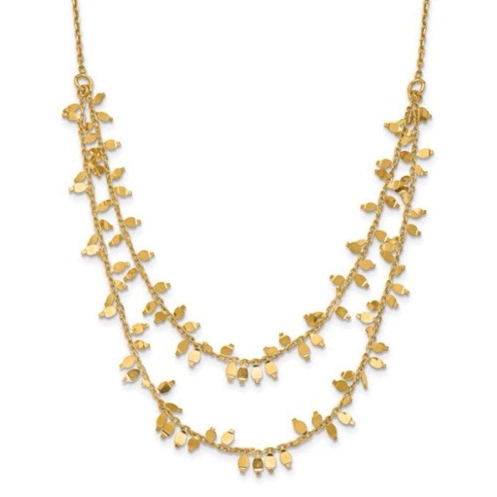 New Elegant Gold Leaf Necklace
